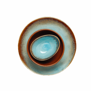 Jade green enamel plate